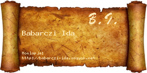 Babarczi Ida névjegykártya
